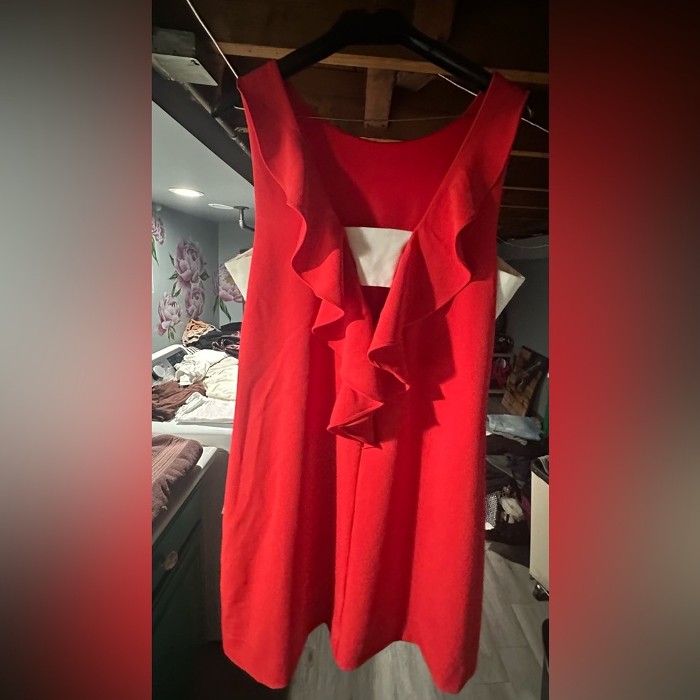 Felicity & CoCo orange and white mini dress